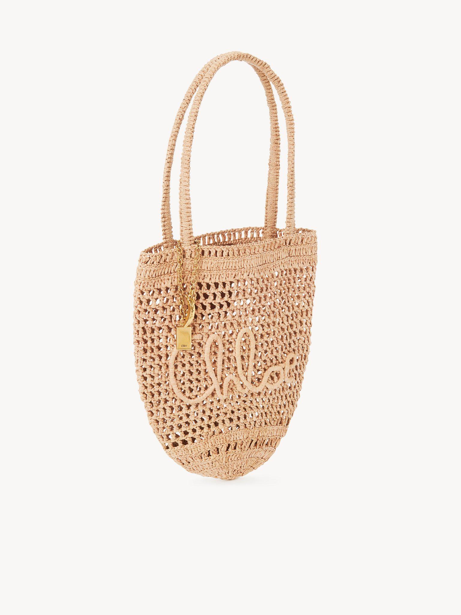 Small Summer Banana tote bag in raffia Product Image