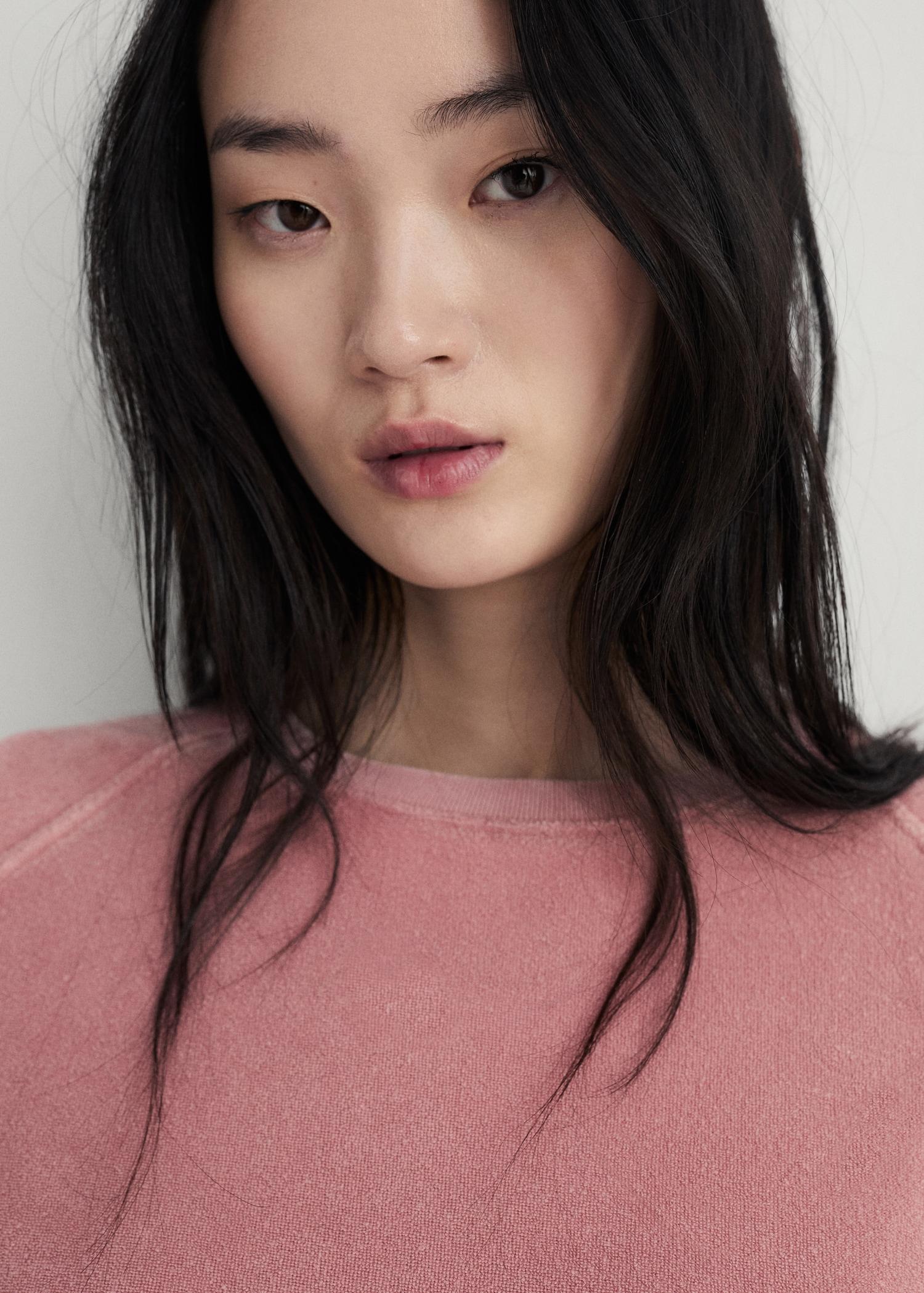 Terry cotton overdyed sweatshirt - Women | MANGO USA Product Image