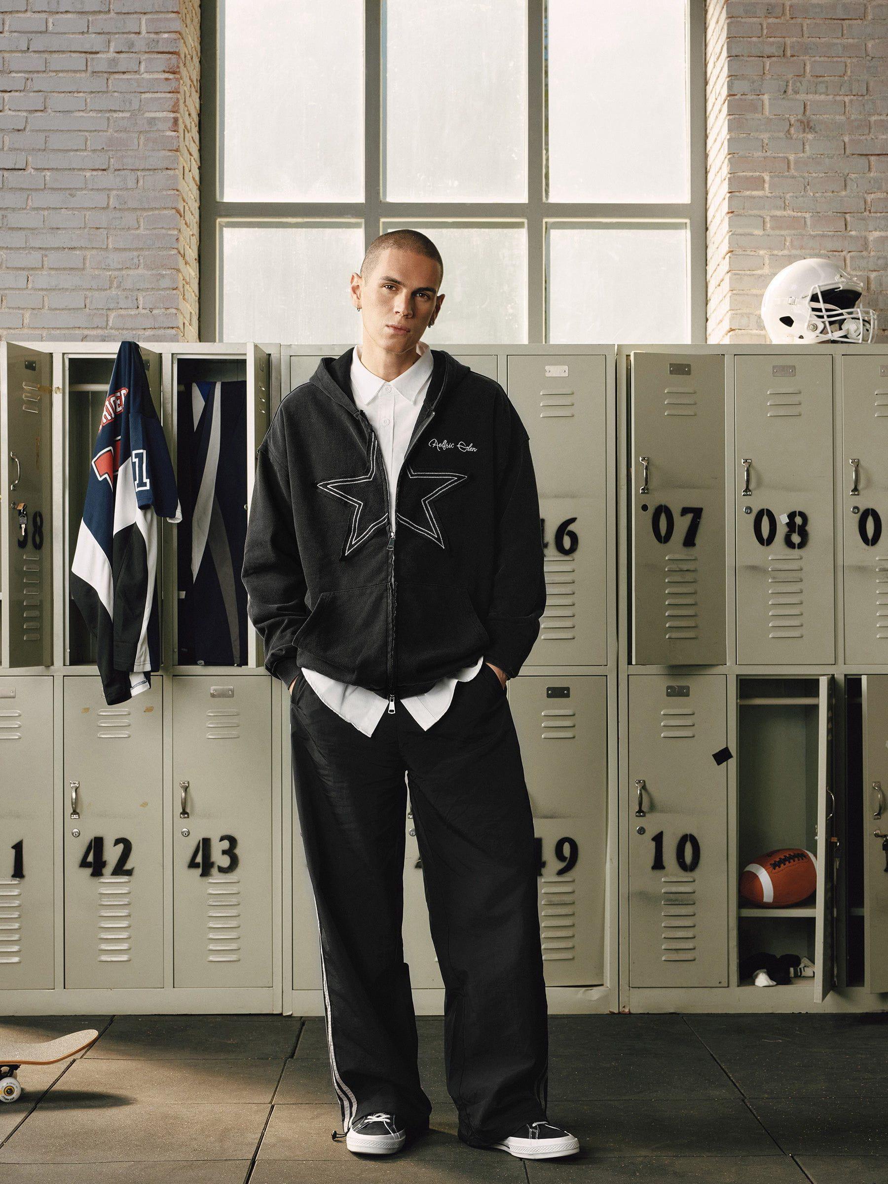 Aelfric Eden Oversized Star Zip Up Hoodie Product Image