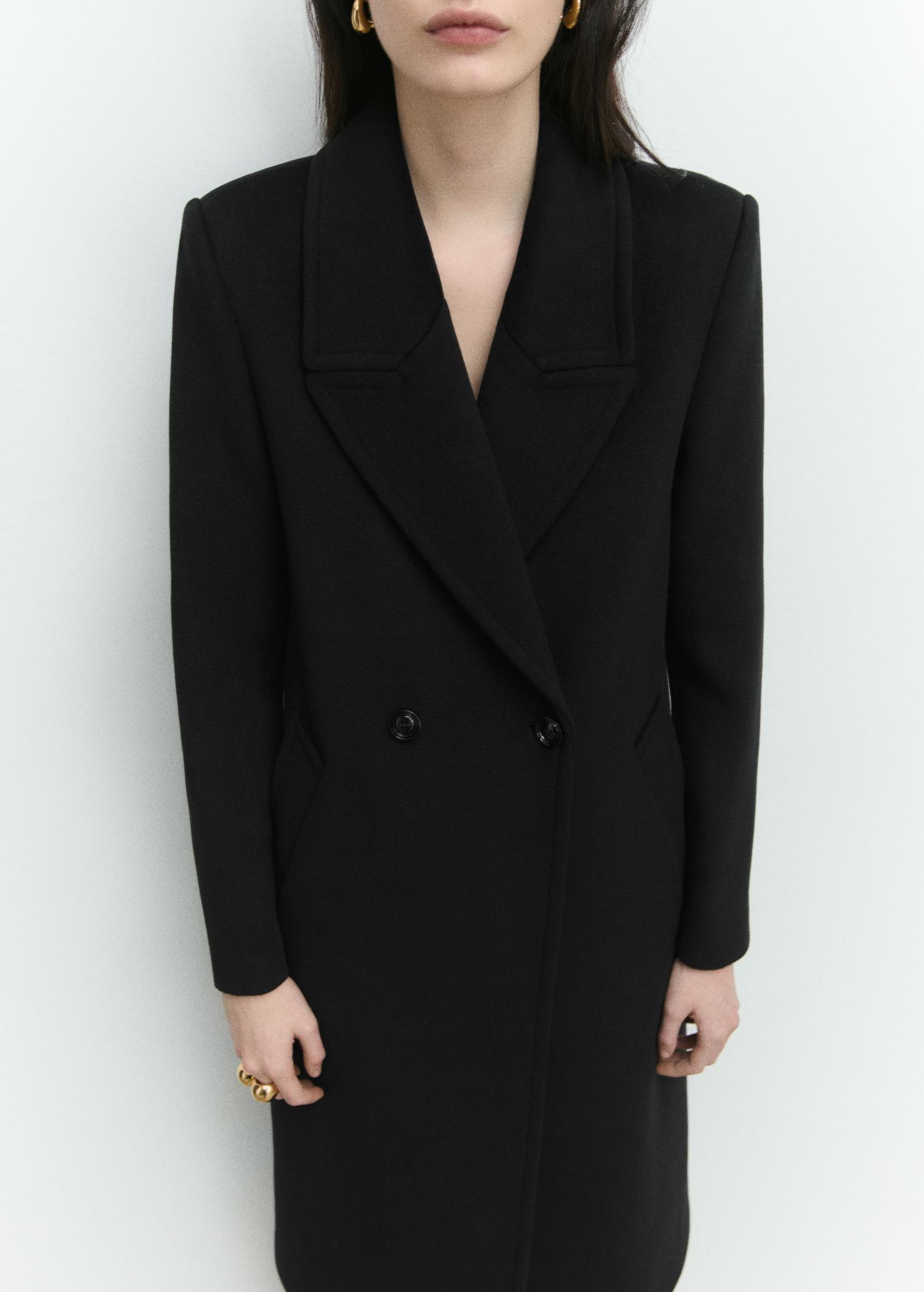 Lapels wool coat - Women | MANGO USA Product Image