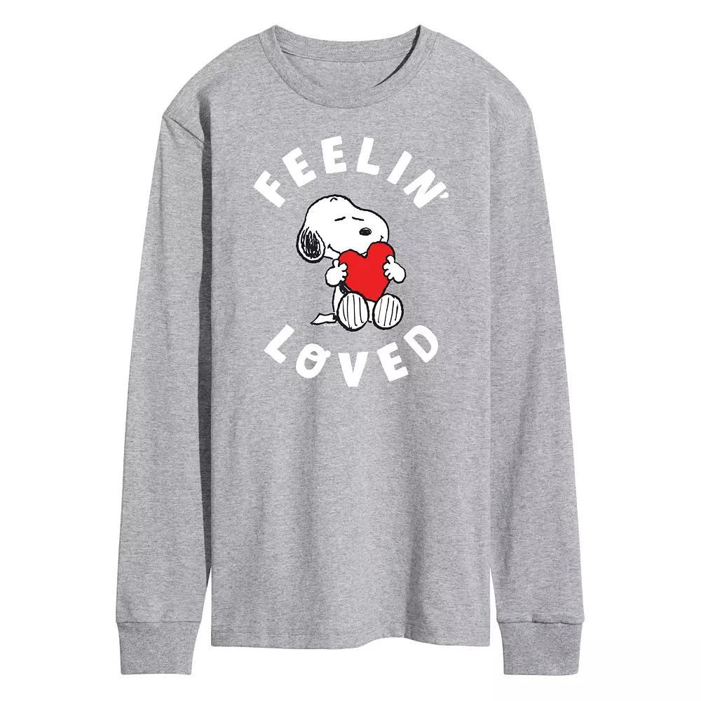 Men's Peanuts Feelin Loved Long Sleeve Tee,  Product Image