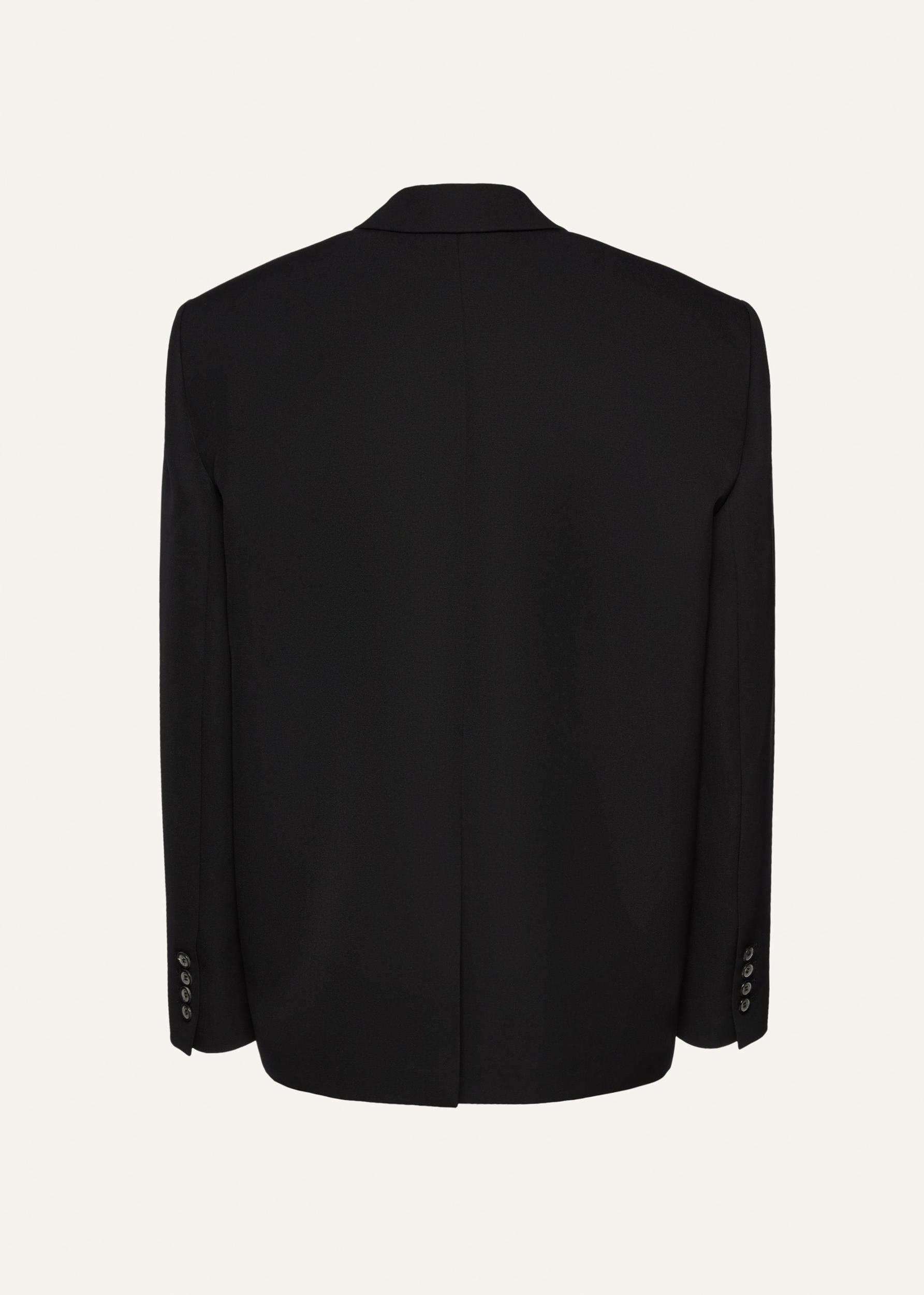 Oversized wool tuxedo blazer in black Product Image