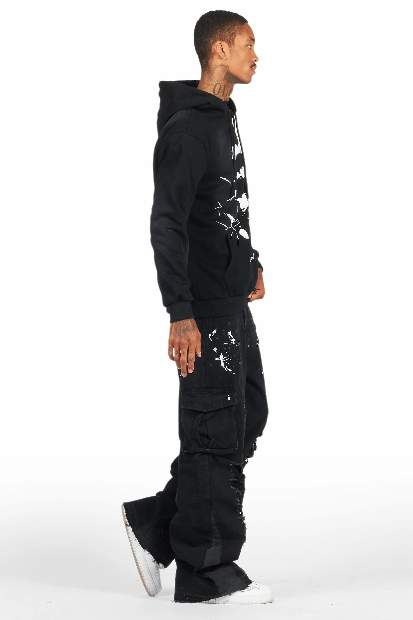 Dubaku Black Baggy Fit Jean Male Product Image