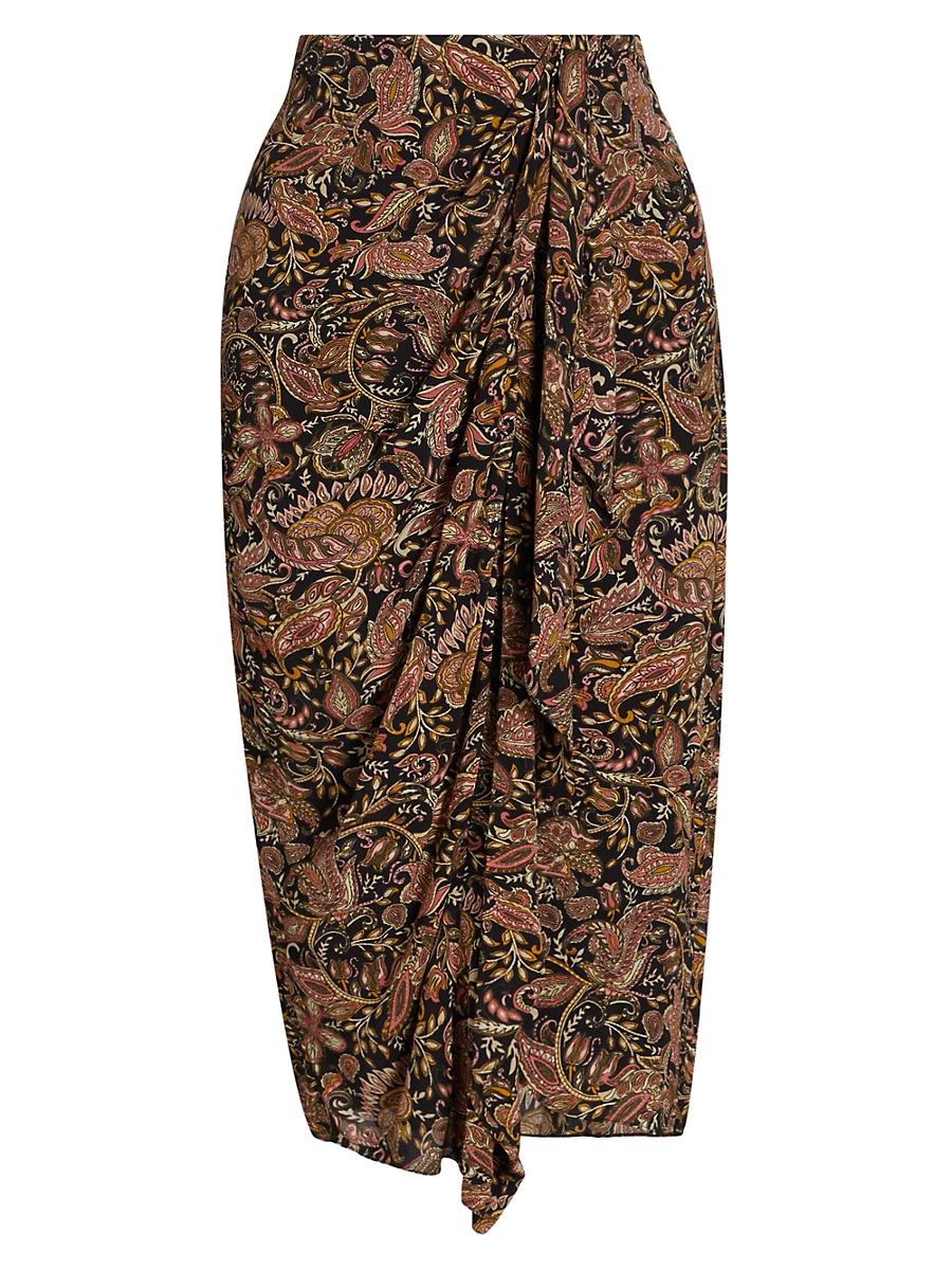 Womens Zaine Paisley Knee-Length Skirt Product Image