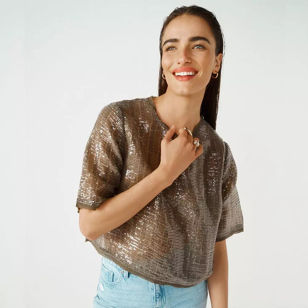 Women's NEXT Sequin Tee,  Product Image