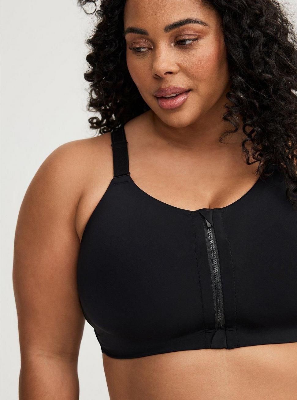 Wire-Free Hi-Impact Zip-Front Sports Bra Product Image