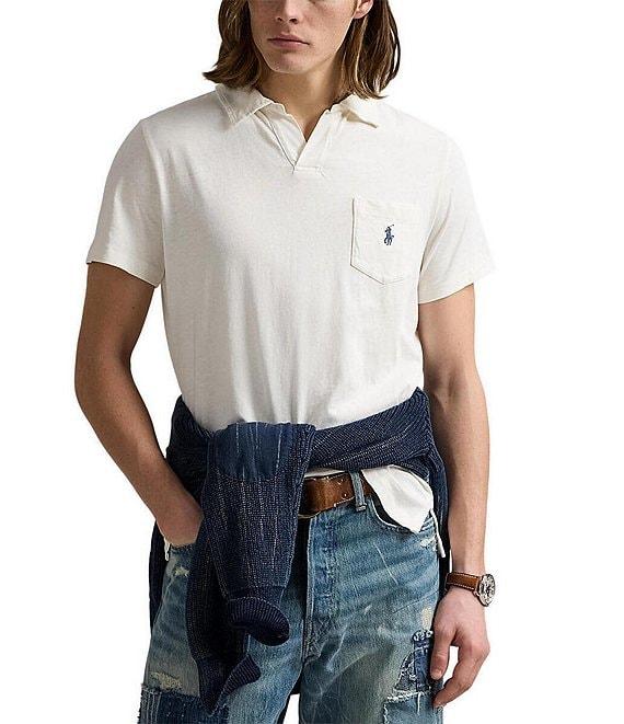 Polo Ralph Lauren Short Sleeve Linen-Blend Jersey Polo Shirt Product Image