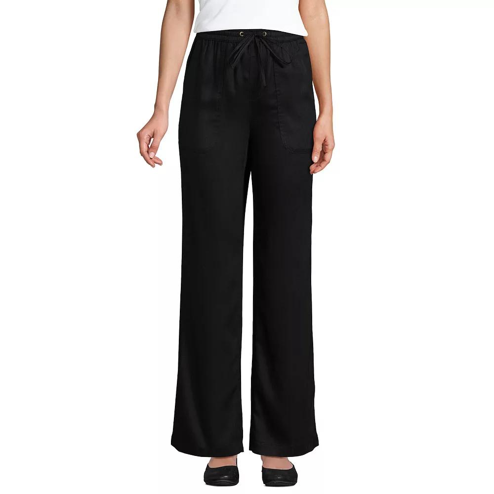 Women's Lands' End Tencel High-Rise Wide Leg Pants,  Product Image