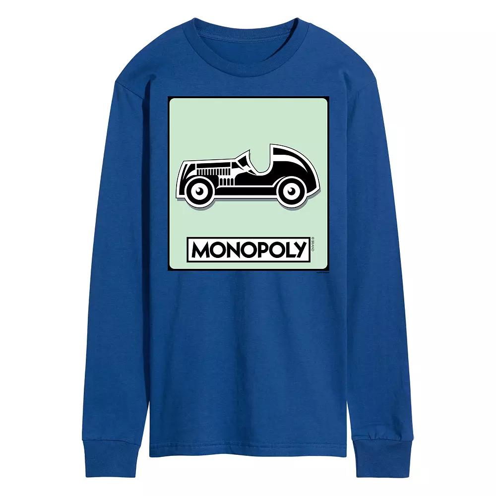 Men's Monopoly Car Game Token Long Sleeve Graphic Tee,  Product Image