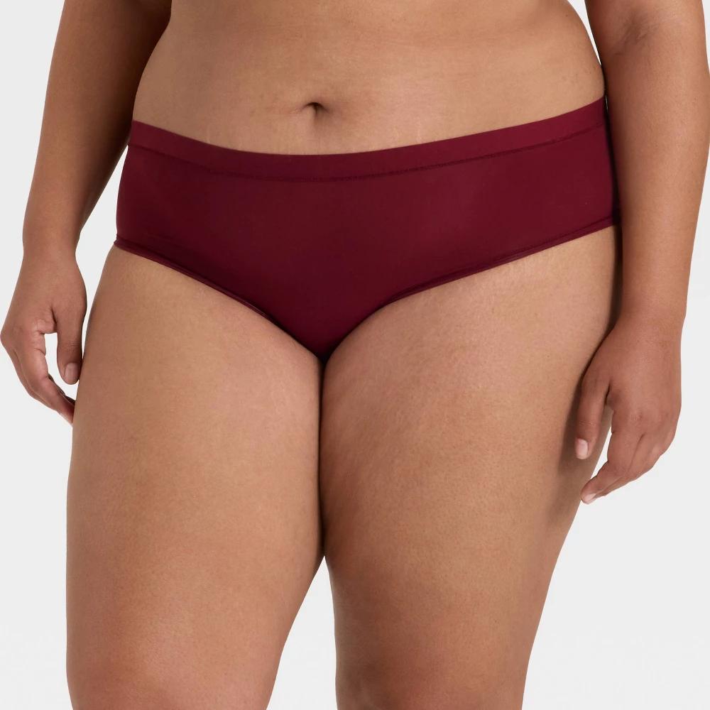 Women's Luxe Stretch Cheeky Underwear - Auden™ Berry Red 2X Product Image