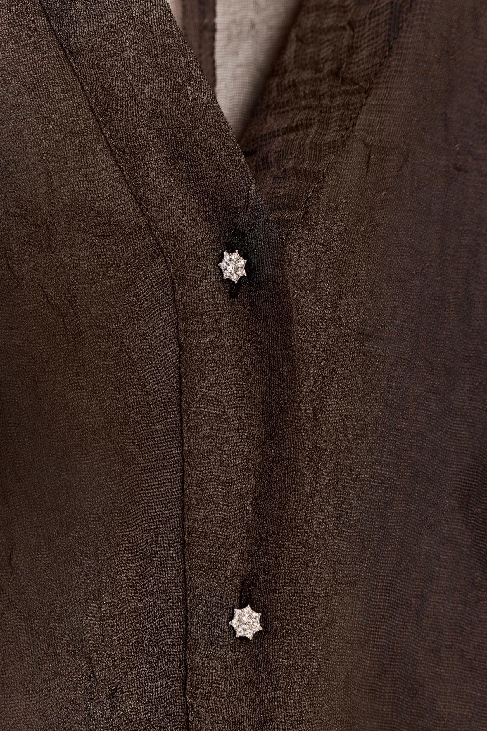 SEMI-SHEER SHIRT WITH TIES Product Image