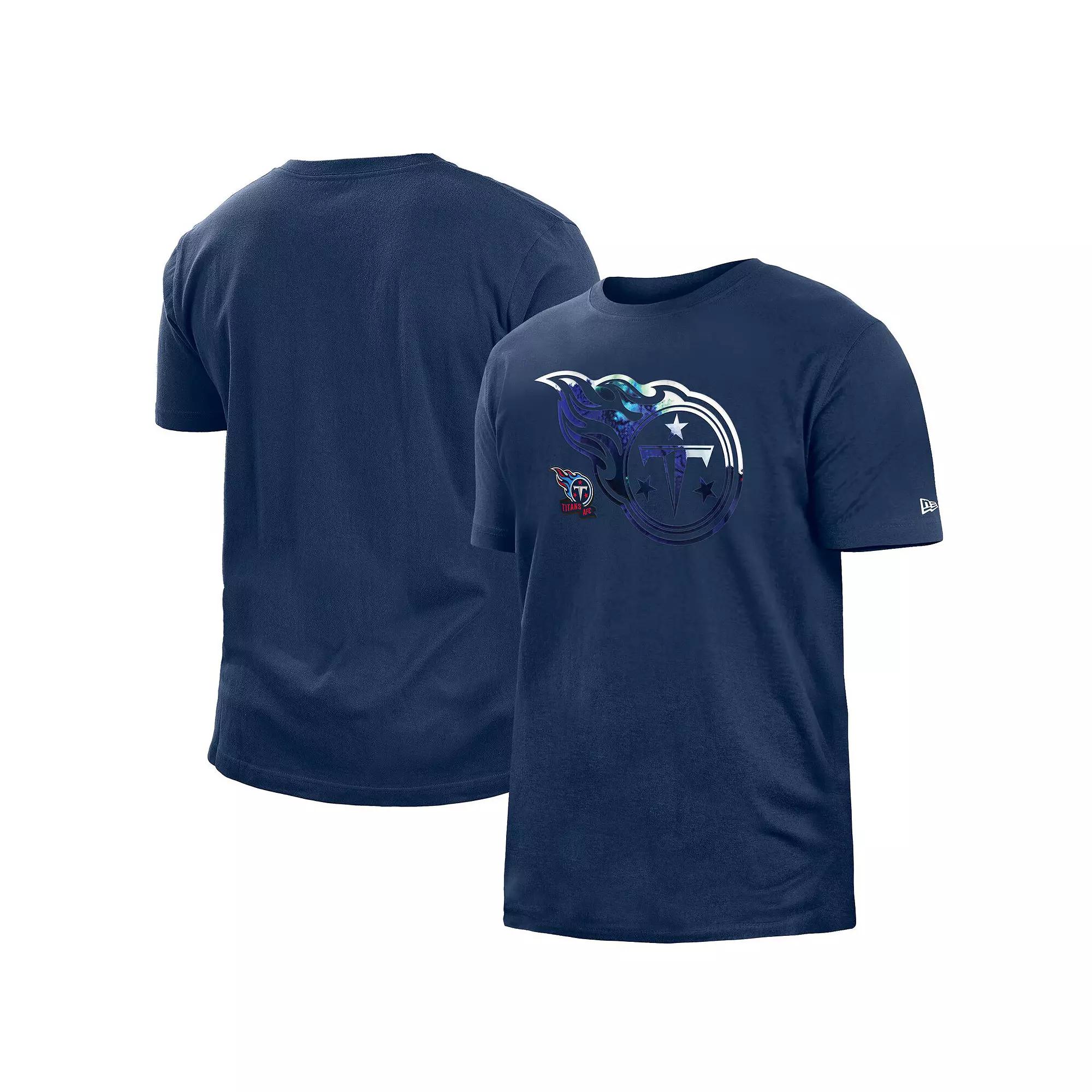 Men's New Era Navy Tennessee Titans 2022 Sideline Ink Dye T-Shirt,  Product Image