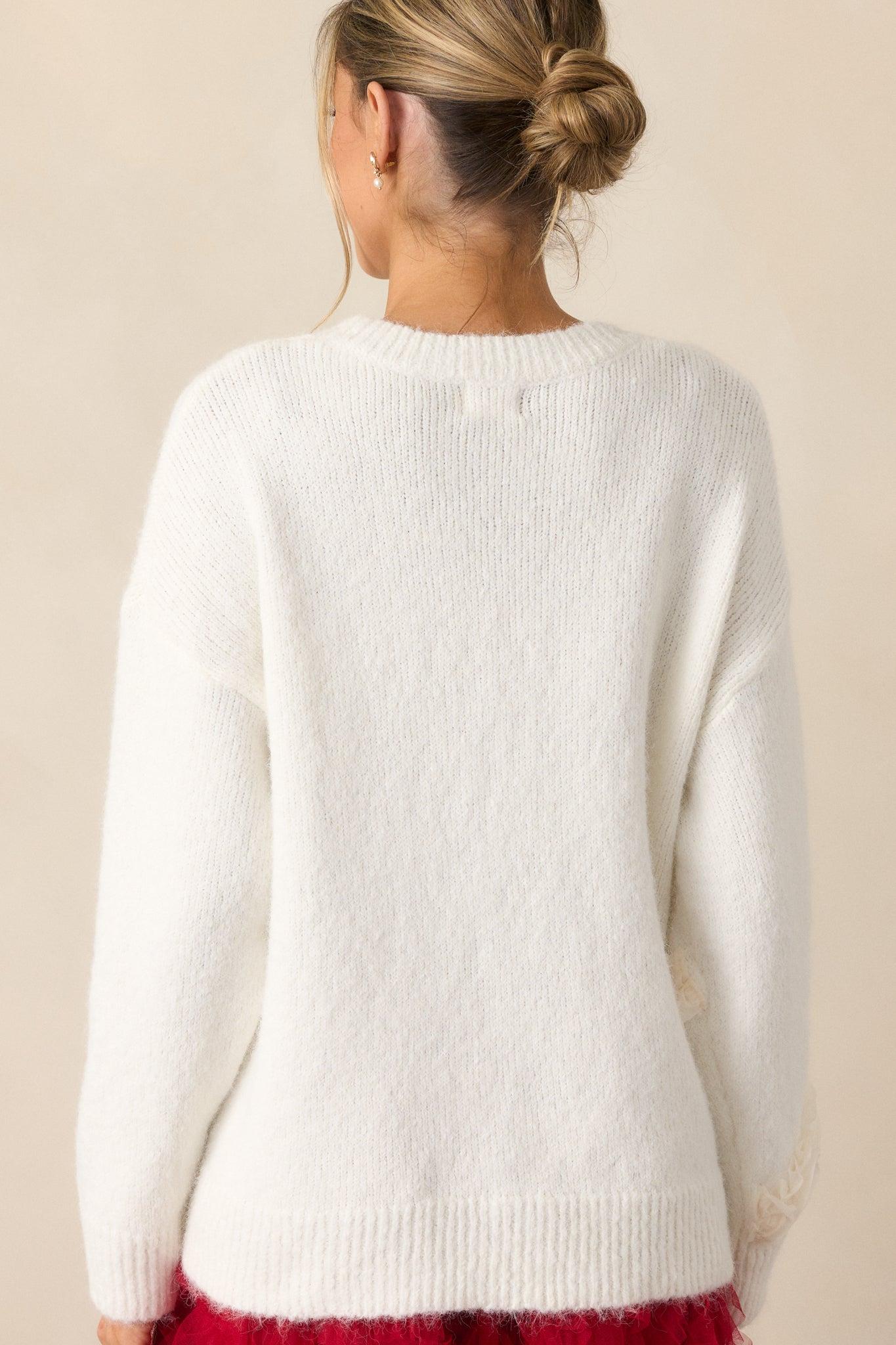 A Love So True Ivory Knit Sweater Product Image