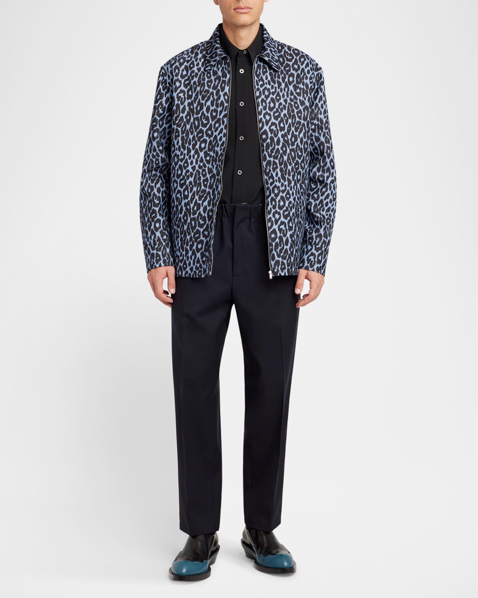 Men's Cheetah-Print Shirt Jacket Product Image