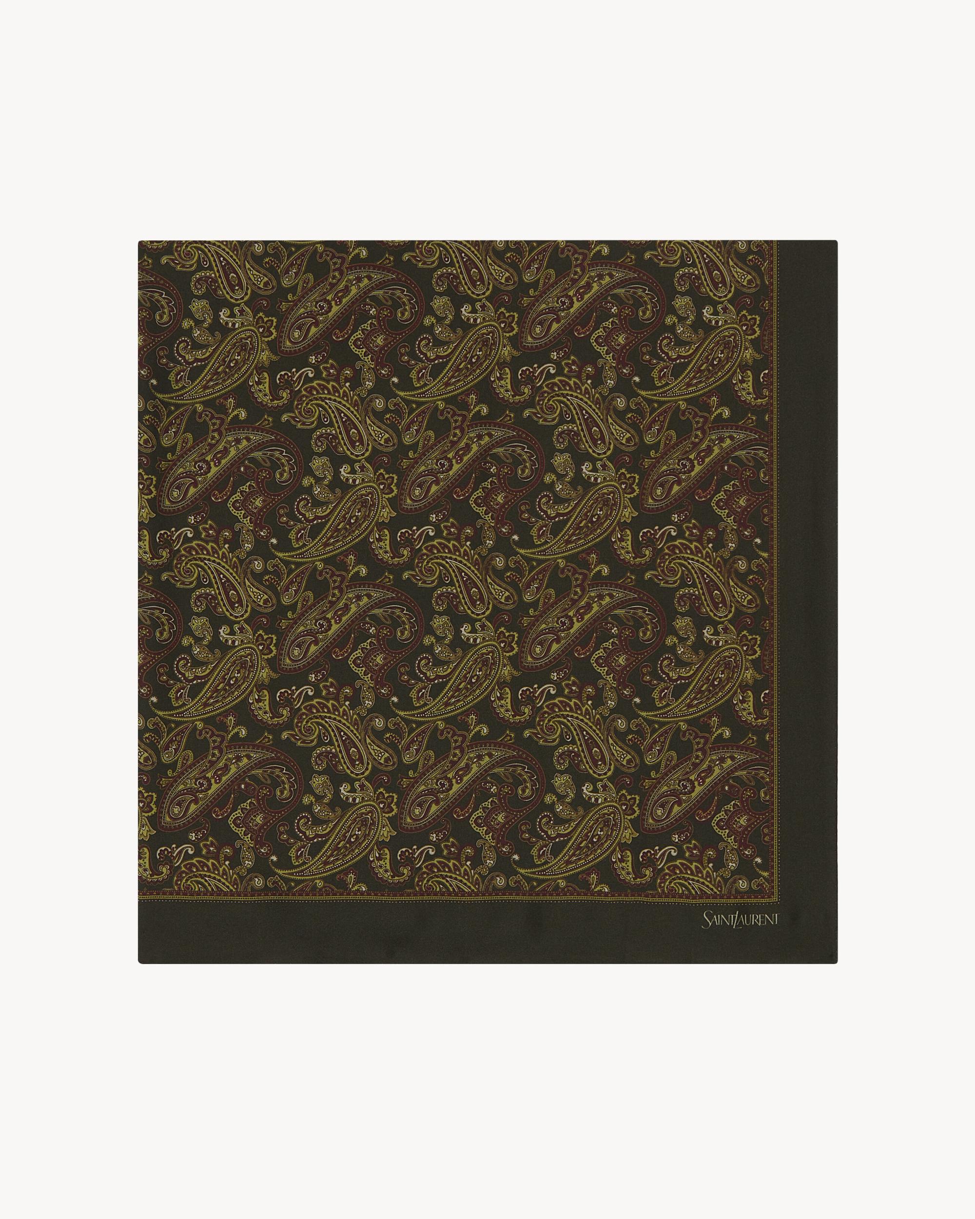 square scarf in paisley silk twill Product Image