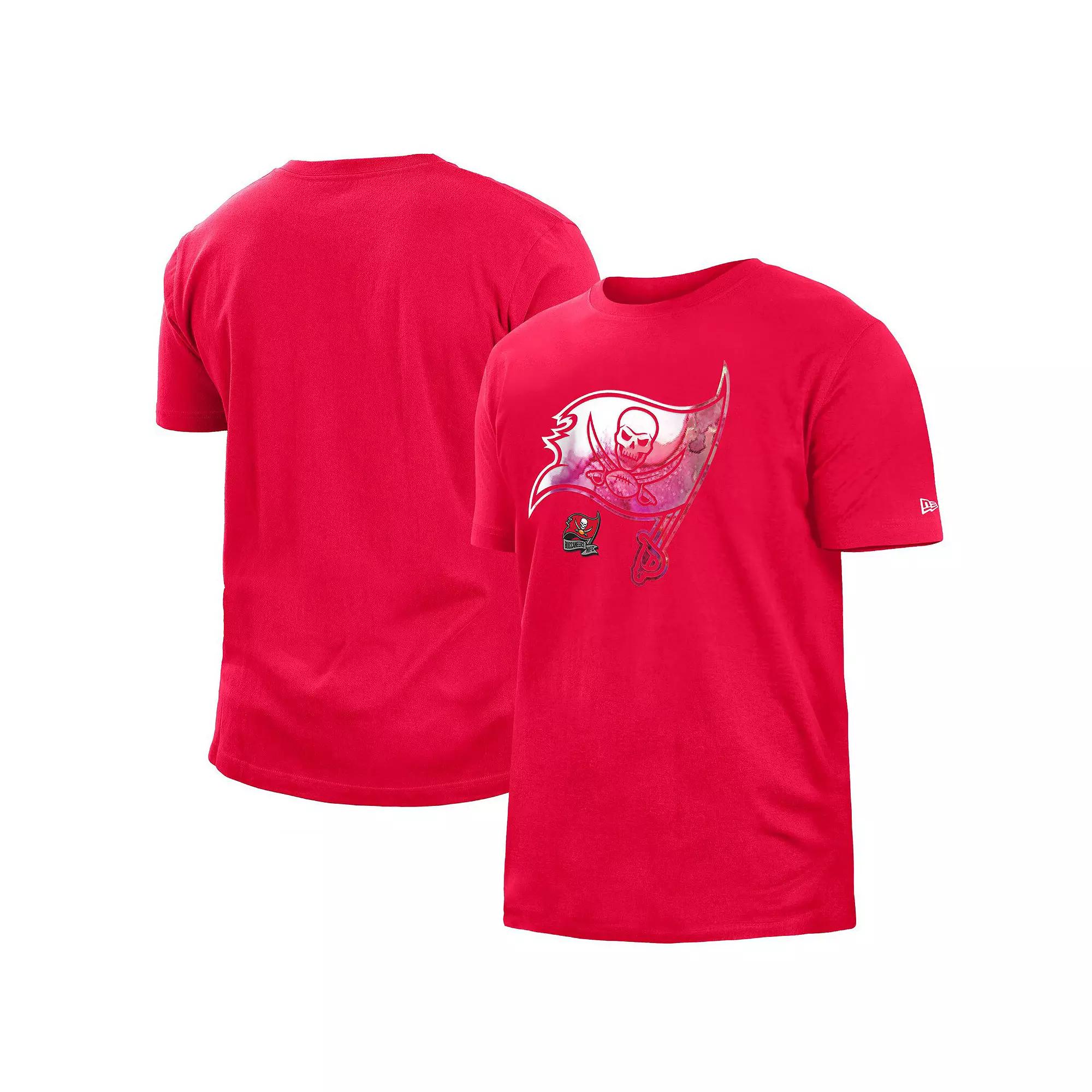 Men's New Era Red Tampa Bay Buccaneers 2022 Sideline Ink Dye T-Shirt,  Product Image