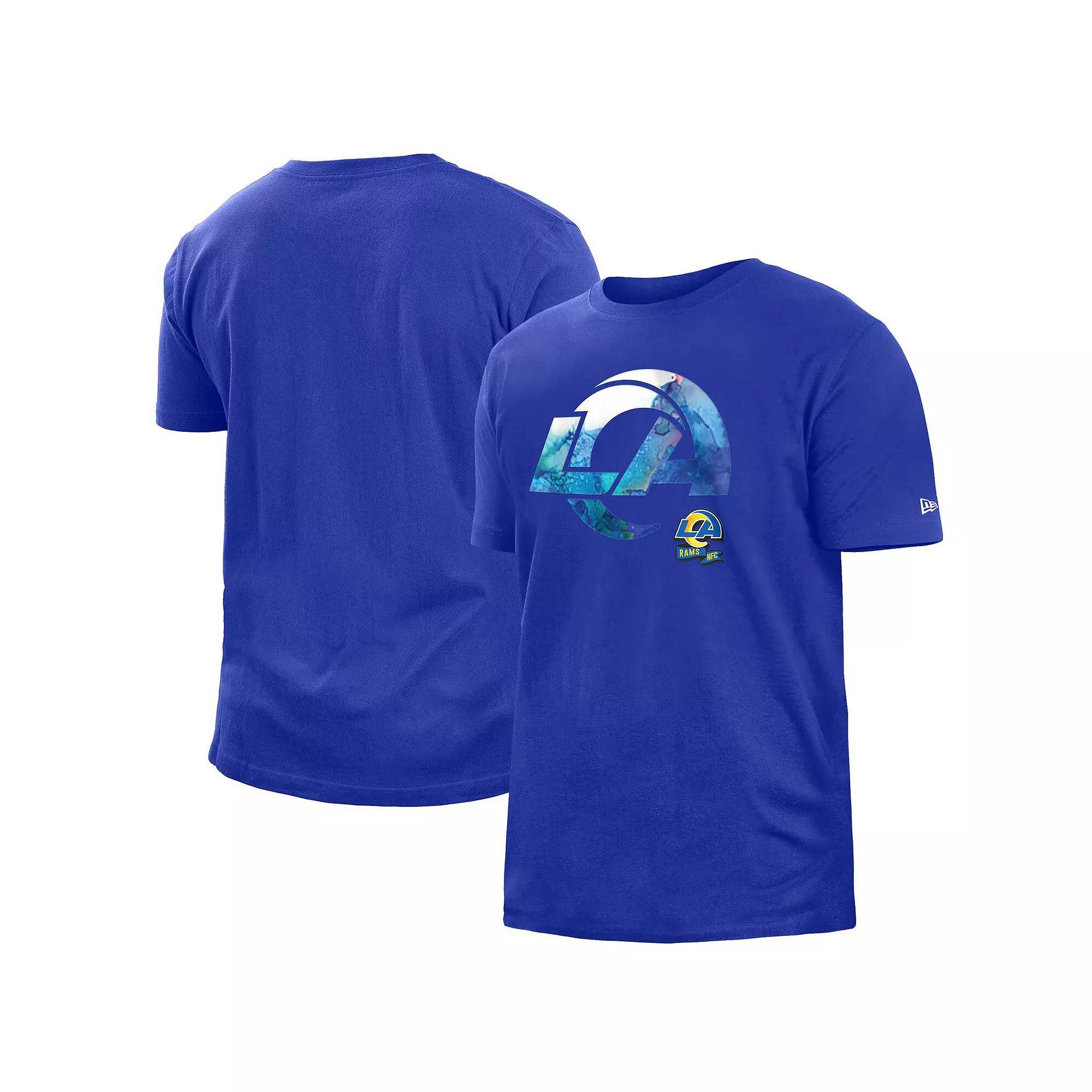 Men's New Era Royal Los Angeles Rams 2022 Sideline Ink Dye T-Shirt,  Product Image