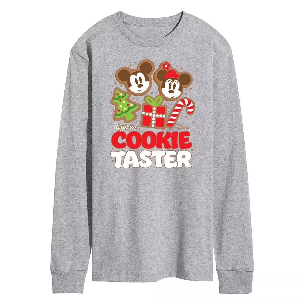 Disney's Mickey & Minnie Mouse Men's Official Cookie Taster Long Sleeve Graphic Tee,  Product Image