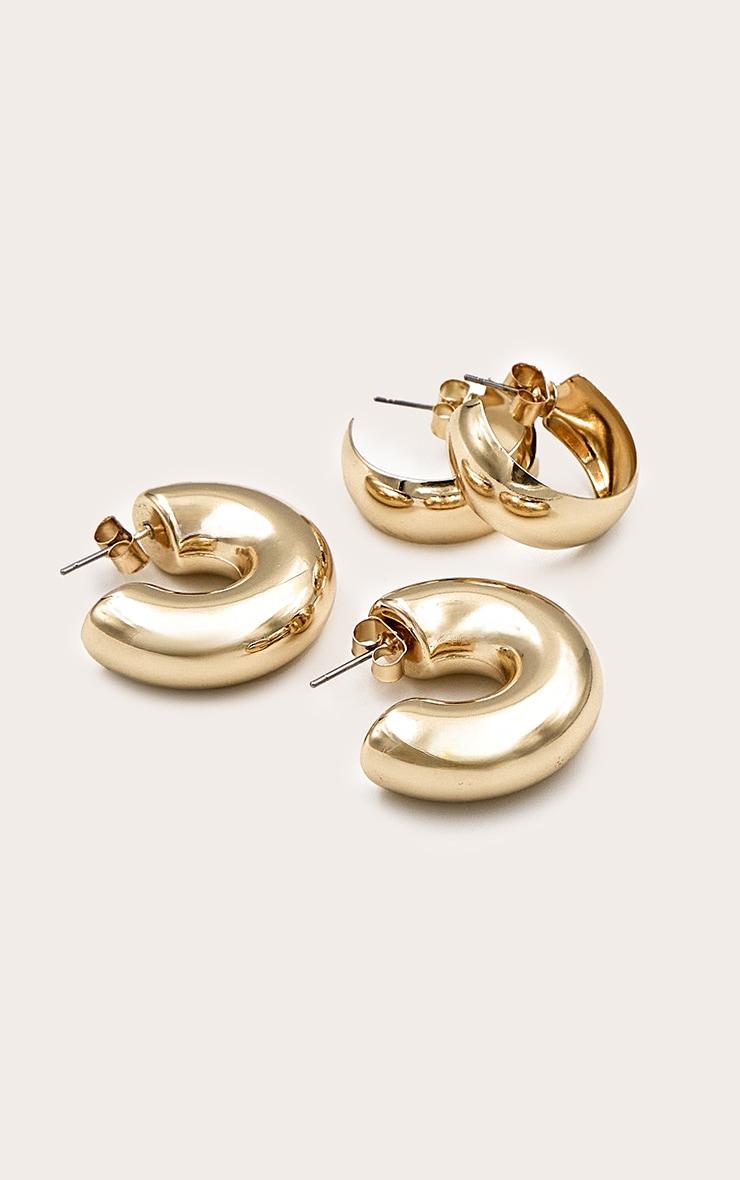 Gold Chubby Hoop Multipack Product Image