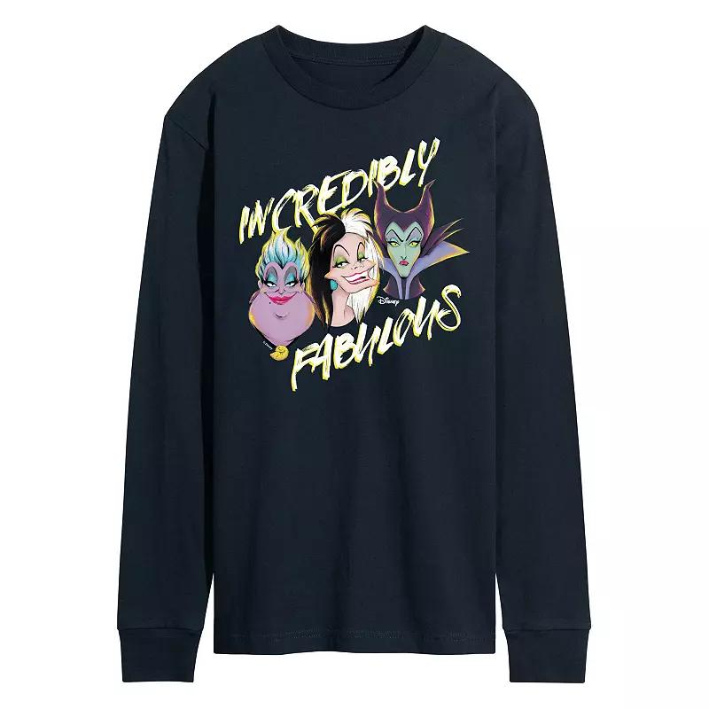 Disney Villains Men's Incredibly Fabulous Long Sleeve Graphic Tee,  Product Image