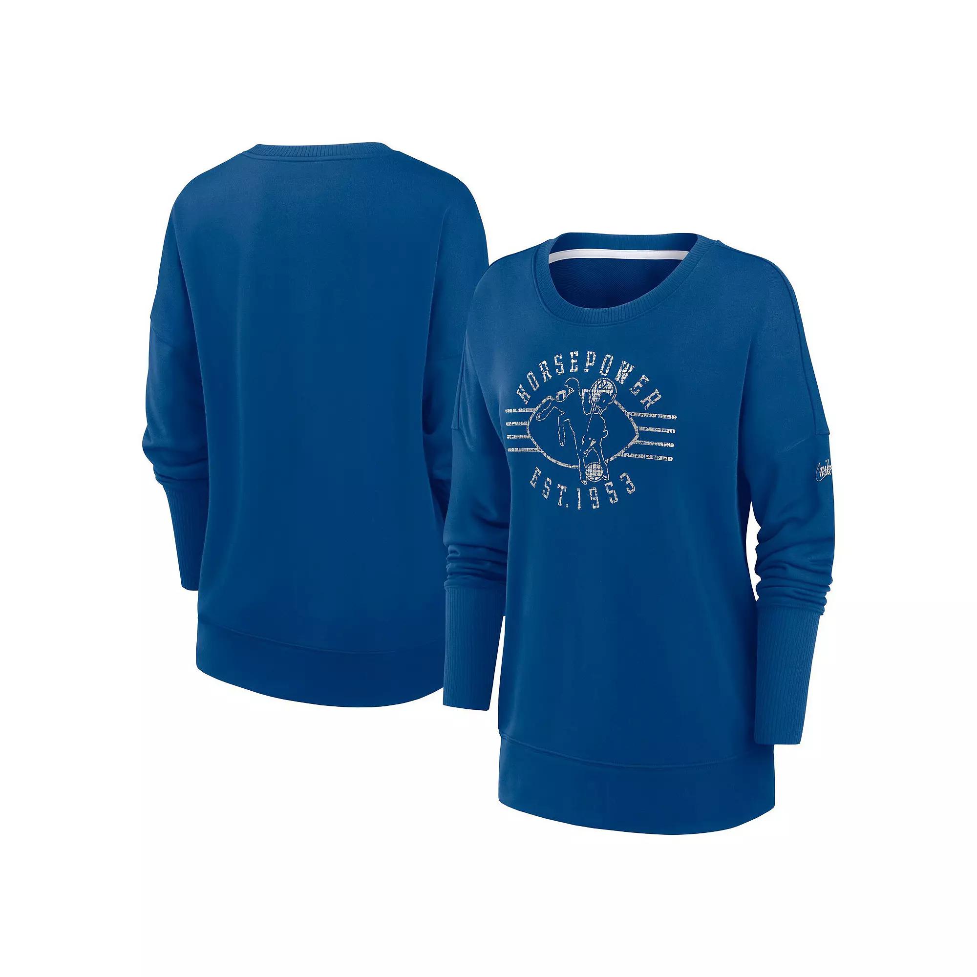 Women's Nike Black New Orleans Saints Rewind Playback Icon Performance Pullover Sweatshirt,  Product Image