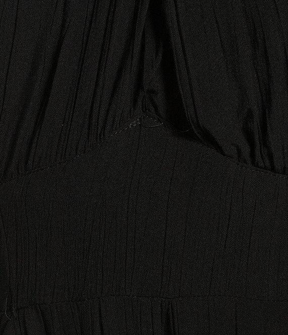 Angie U-Neckline Short Sleeve Empire Midi Dress Product Image