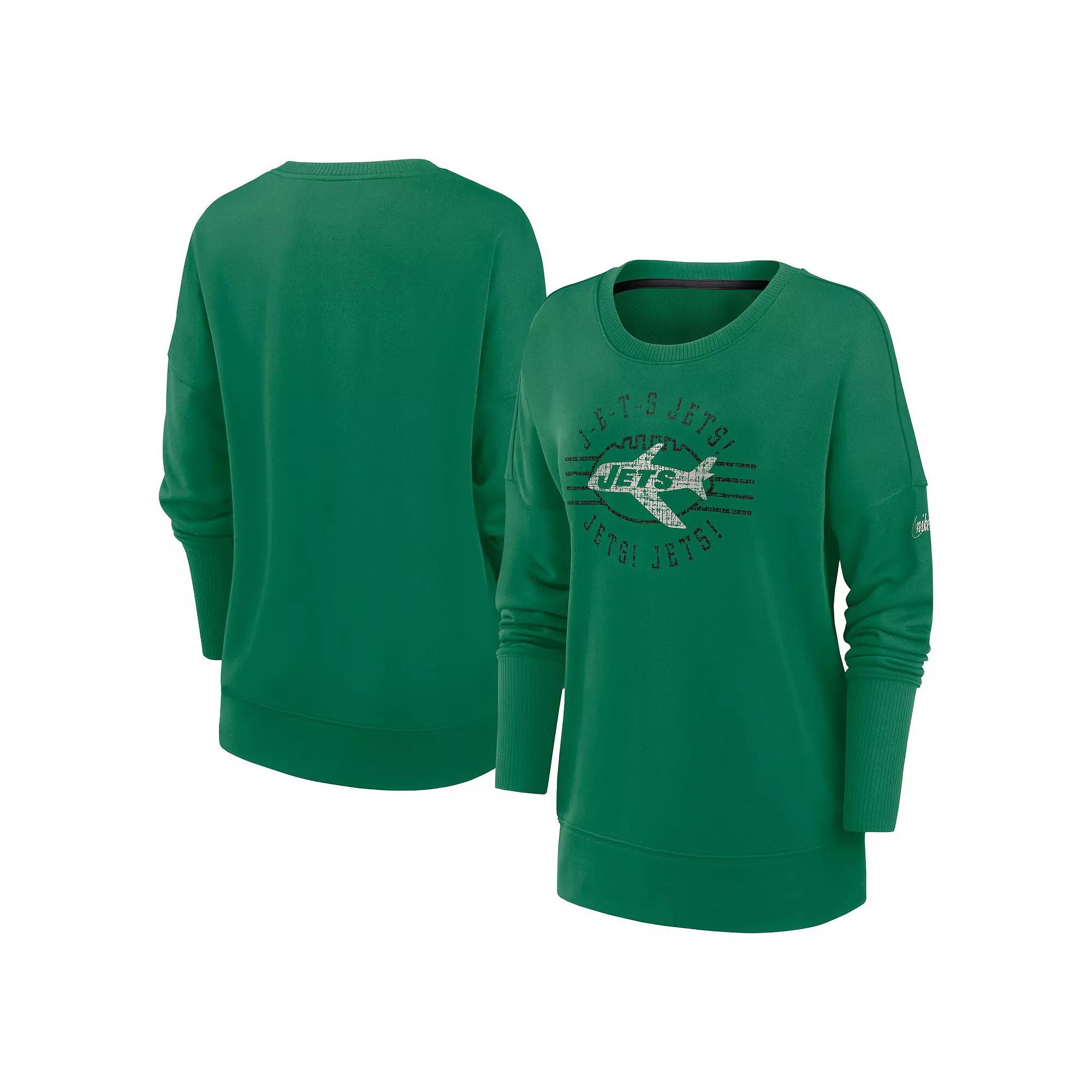 Women's Nike Green New York Jets Rewind Playback Icon Performance Pullover Sweatshirt,  Product Image