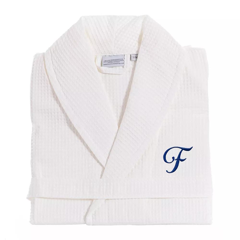 Linum Home Textiles Turkish Cotton Personalized Waffle Weave Bathrobe, Adult Unisex,  Product Image