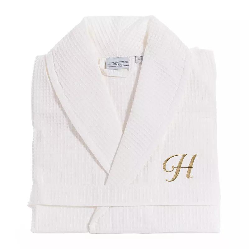 Linum Home Textiles Turkish Cotton Personalized Waffle Weave Bathrobe, Adult Unisex,  Product Image