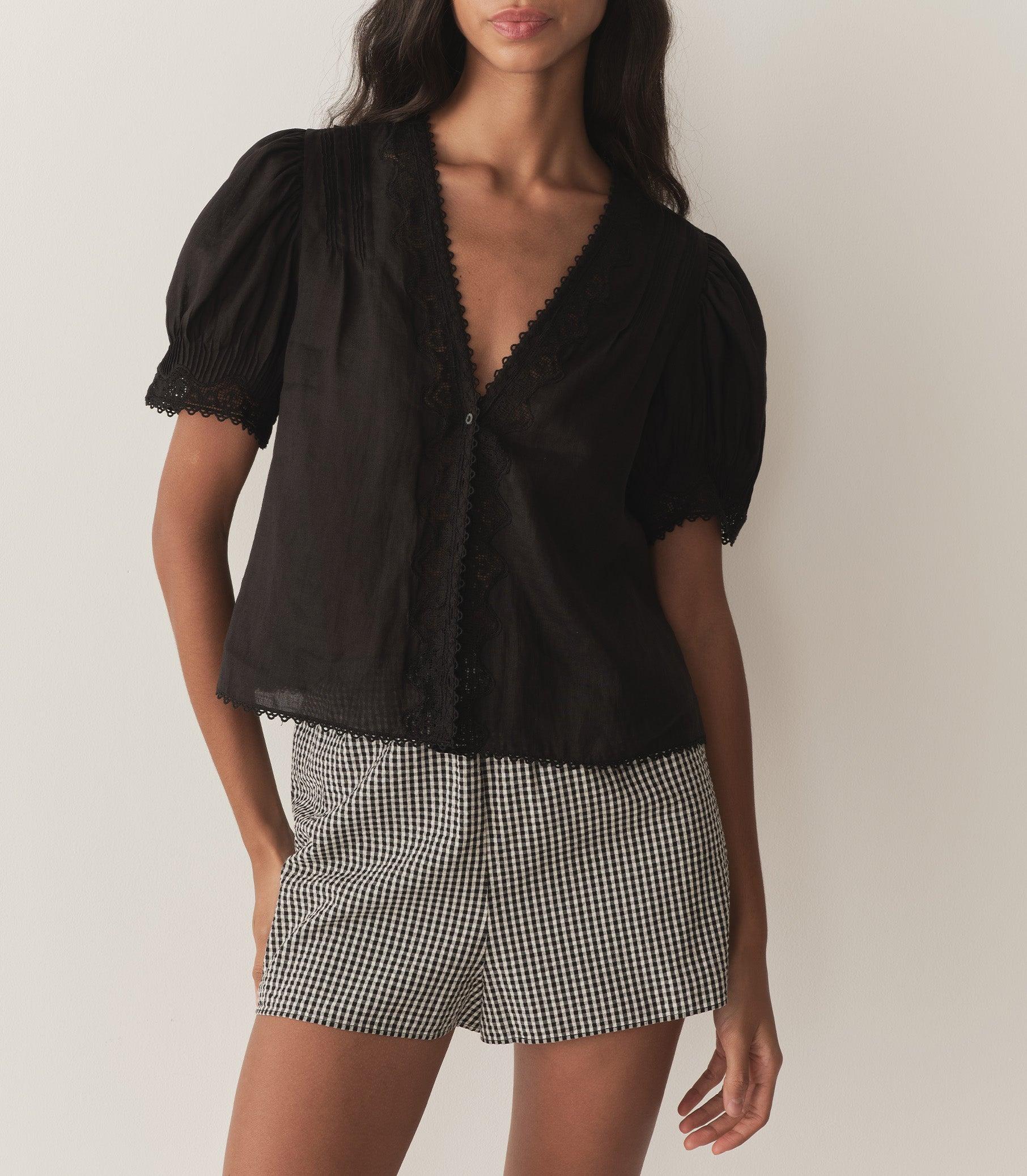 BRIGITTA TOP -- BLACK Product Image