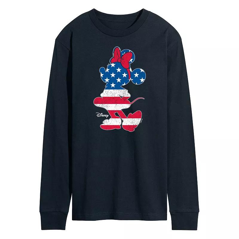 Disney's Minnie Mouse Men's Americana Long Sleeve Graphic Tee,  Product Image