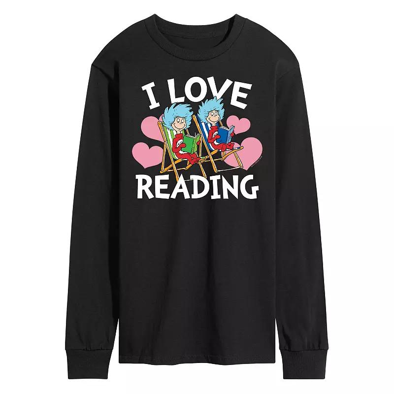 Men's Dr Seuss I Love Reading Long Sleeve Graphic Tee,  Product Image
