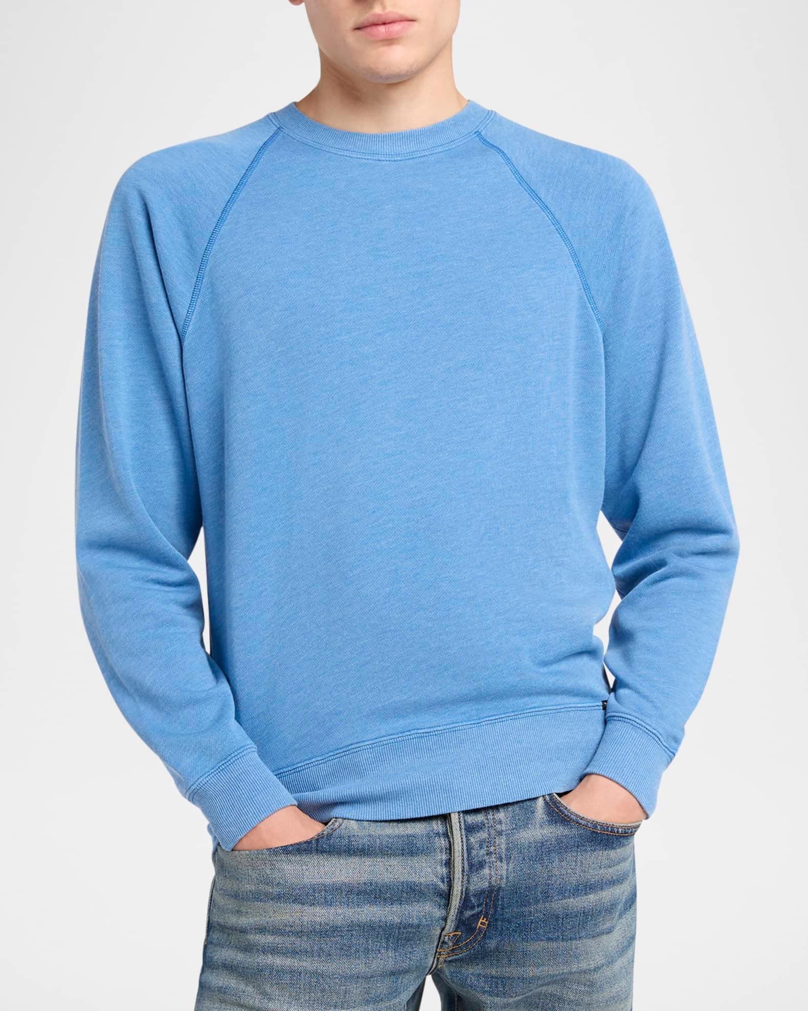 Men's Melange Cotton Raglan Crewneck Sweater Product Image