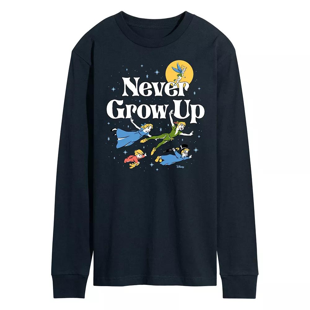 Disney's Peter Pan Men's Never Grow Up Long Sleeve,  Product Image