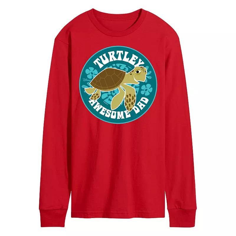 Disney/Pixar Finding Nemo Men's Turtley Awesome Dad Long Sleeve Graphic Tee,  Product Image
