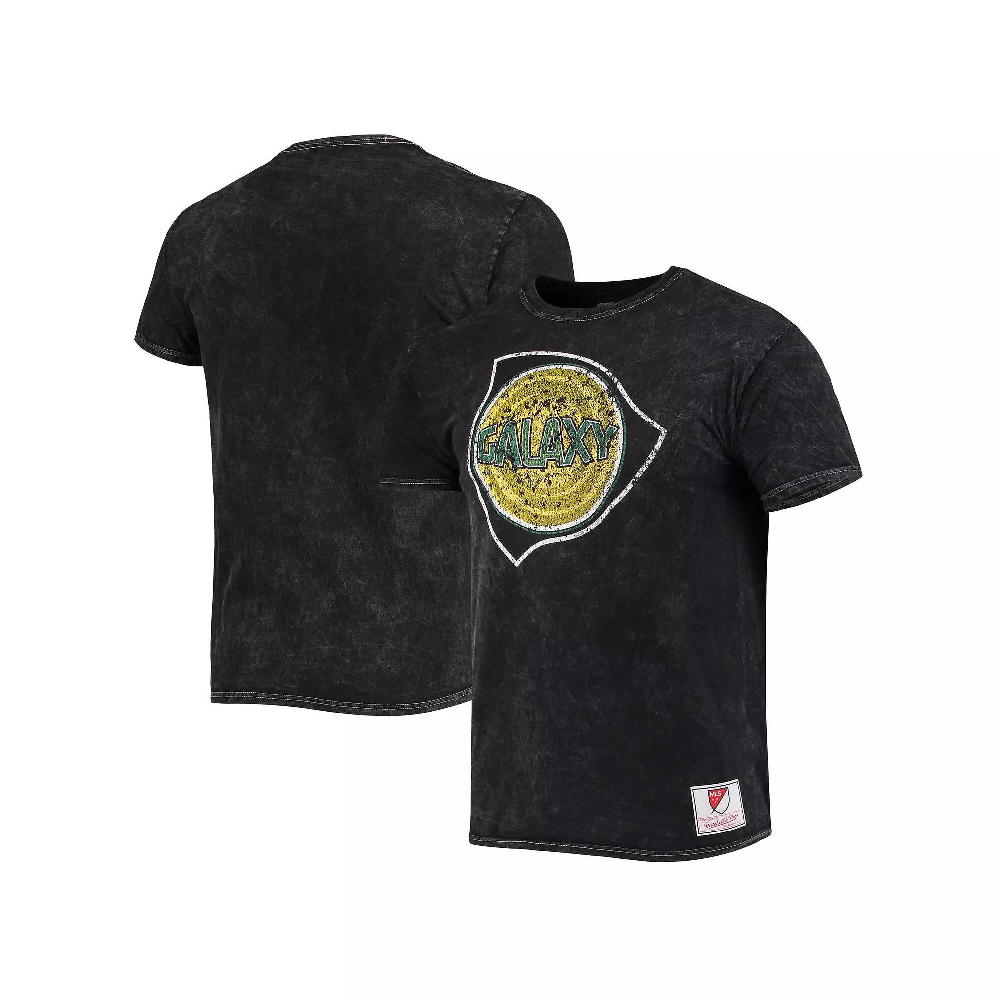 Men's Mitchell & Ness Black LA Galaxy Since '96 Mineral Wash T-Shirt,  Product Image