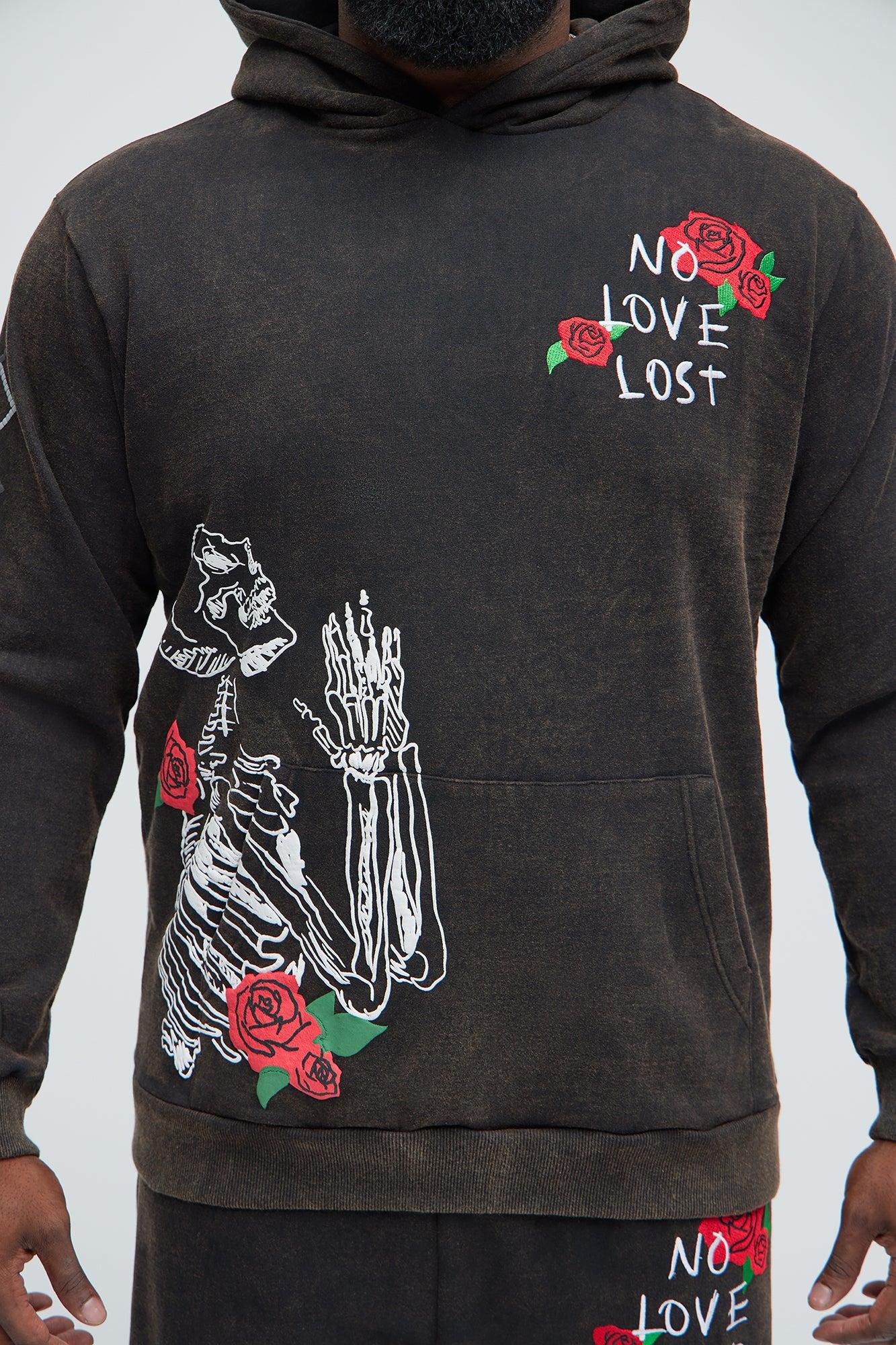 No Love Lost Skeleton Hoodie - Black Product Image