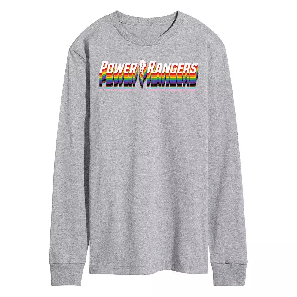 Men's Power Rangers Pride Logo Long Sleeve Graphic Tee,  Product Image