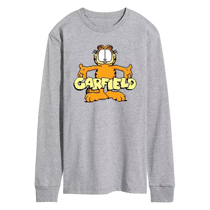 Men's Garfield Standing Logo Long Sleeve Graphic Tee,  Product Image