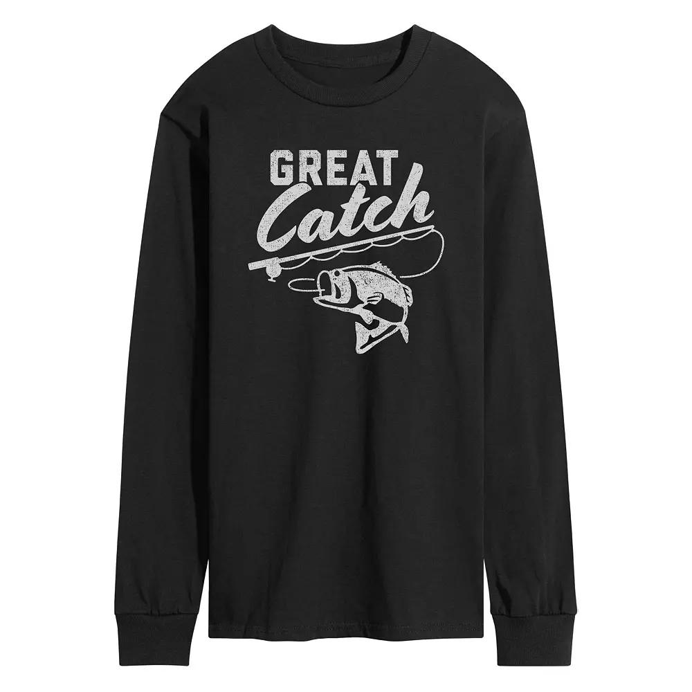 Men's Great Catch Fishing Long Sleeve Graphic Tee,  Product Image