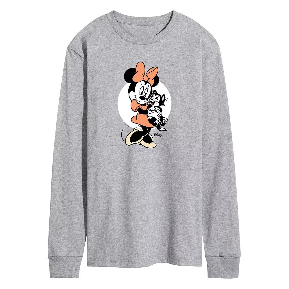 Disney's Minnie Mouse & Figaro Men's Long Sleeve Graphic Tee,  Product Image
