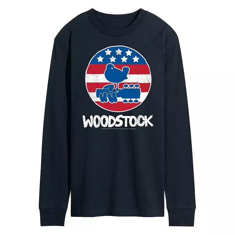 Men's Woodstock Americana Long Sleeve Graphic Tee,  Product Image