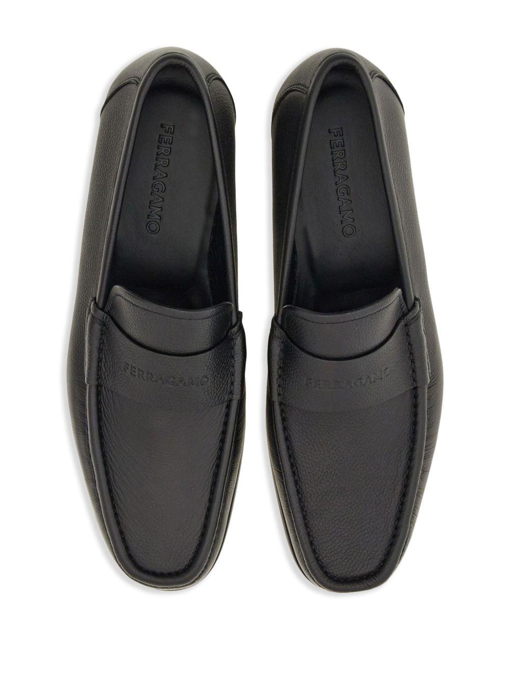 logo-debossed leather loafers Product Image