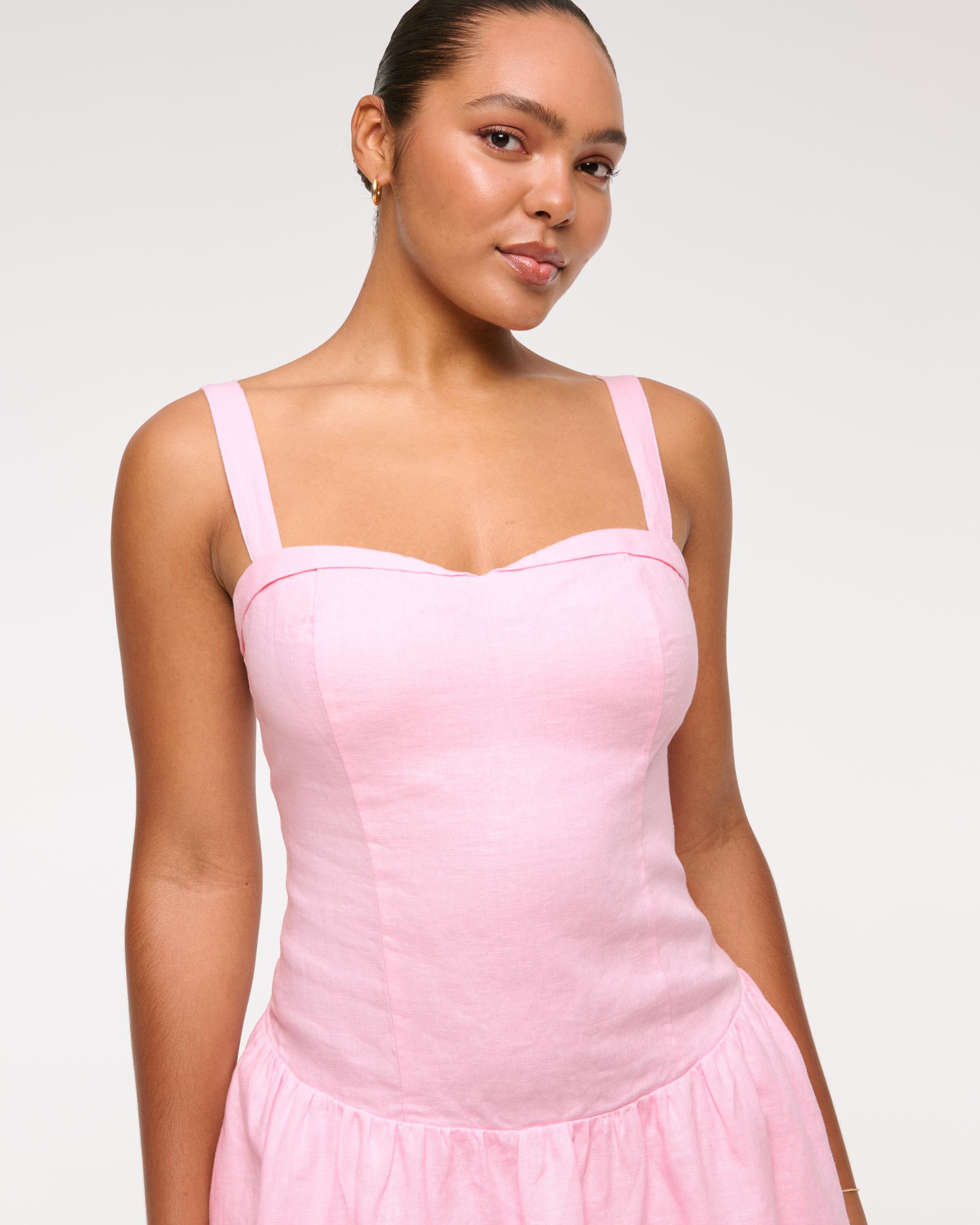 Premium Linen Drop-Waist Skort Product Image