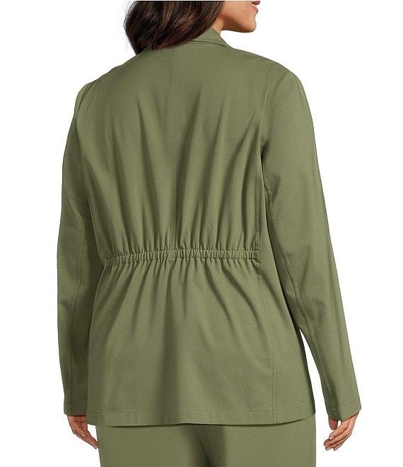 Investments Plus Size Performance Traveler Long Sleeve One Button Notch Lapel Blazer Product Image