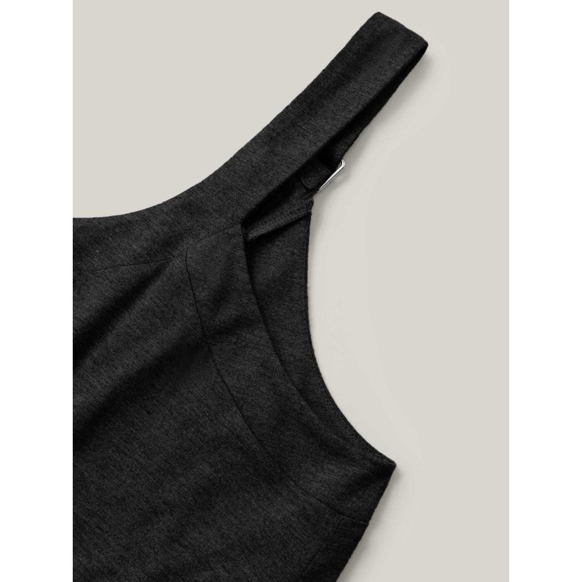 Plus Size Black Supersoft Essentials Solid Pocket Adjustable Straps Jumpsuit Women Leisure Sleeveless Non Casual Loose Jumpsuits BloomChic 30/6X Product Image