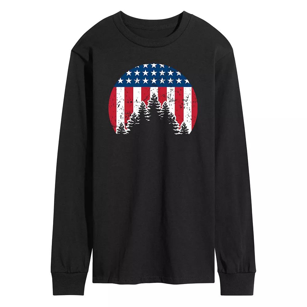 Men's American Outdoor Long Sleeve Graphic Tee,  Product Image