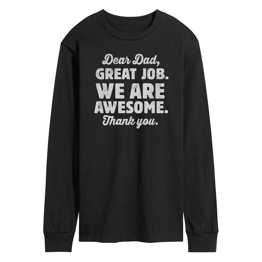 Men's Dear Dad Great Job Long Sleeve,  Product Image