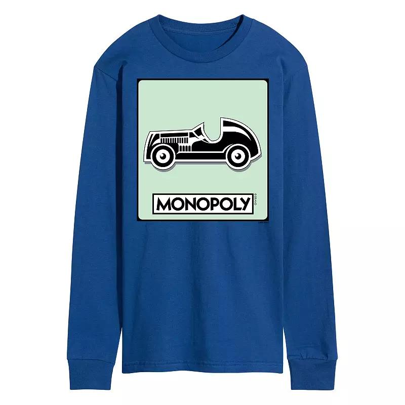 Men's Monopoly Car Game Token Long Sleeve Graphic Tee,  Product Image