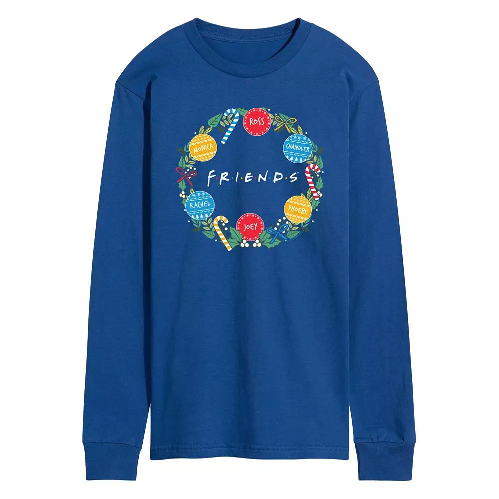 Men's Friends Logo Wreath Long Sleeve Graphic Tee,  Product Image